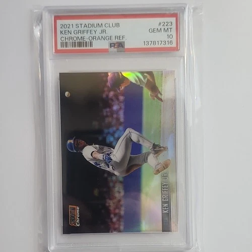2021 Topps Stadium Club Chrome Orange Refractor #223 Ken Griffey Jr. /99 PSA 10