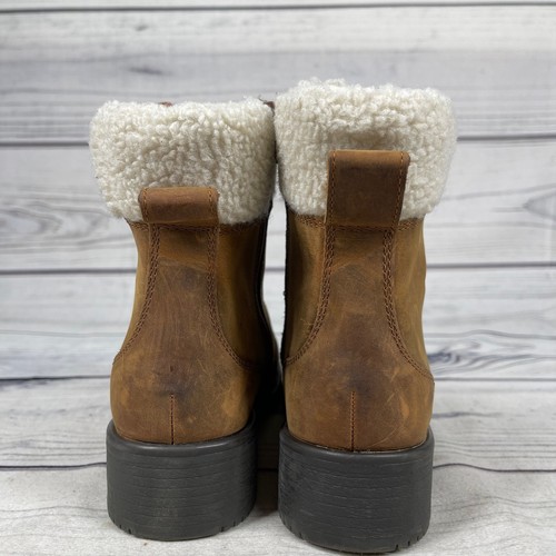 Clarks Boots Orinoco Dusk Womens Leather Sheerling Winter Boots Size 8 - Picture 3 of 11