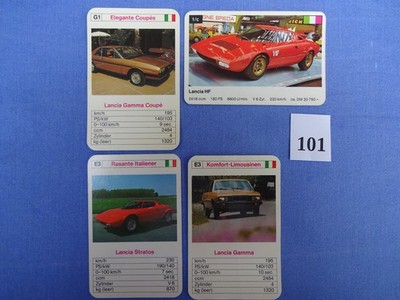 Lancia Gamma, Stratos, HF, Einzelkarte, Sammelkarte, Auto Quartett