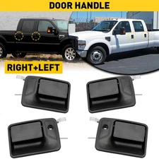 New 4 Piece Exterior Door Handle Set For 1999-2009 Ford  Super Duty Crew Cab