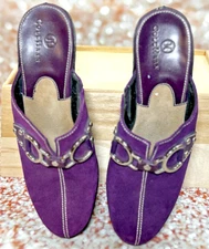 COLE HAAN Women's Size 6B Cloudfeel All Day Purple Suede Clogs