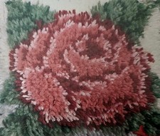 Latch Hook Kit WonderArt Rose Pillow