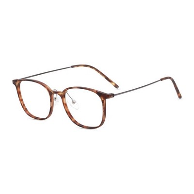Ultra Light Unisex Full Rim TR + Metal Square Eyeglasses Frames Optical RX Able