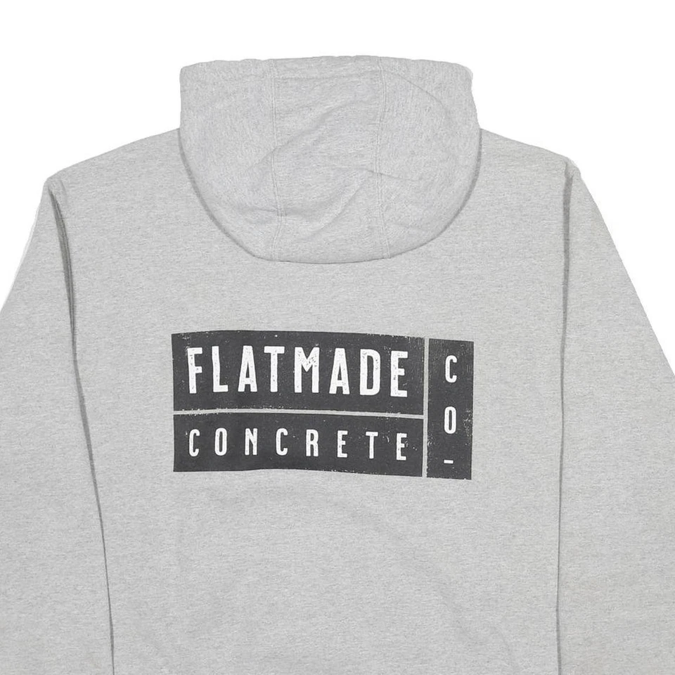 CARHARTT Sweat À Capuche Homme Gris L Coton Mélangé Imprimé Concrete - Photo 4/4
