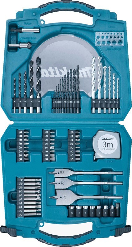 Coffret MAKITA D-47145 ensemble d'accessoires de perçage et vissage 71 pièces