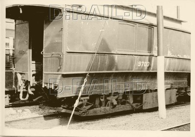 9B093 (2) RP 1948 BROOKLYN QUEENS TRANSIT CAR #9703 HECKHIT ? DEKALB SHOP