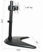 Single Lcd Monitor Desk Stand Adjustable Tilt Free-standing Mount Fits 1 Screen Single Lcd Monitor Desk Stand Adjustable Tilt Free-standing Mount Fits 1 Screen