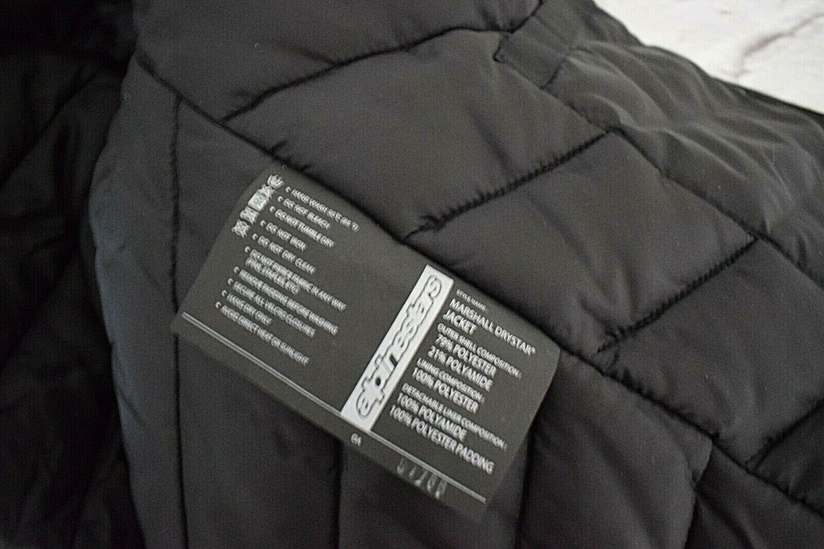 Alpinestar Marshall Drystar Motorcycle Jacket XL Waterproof Elbow 