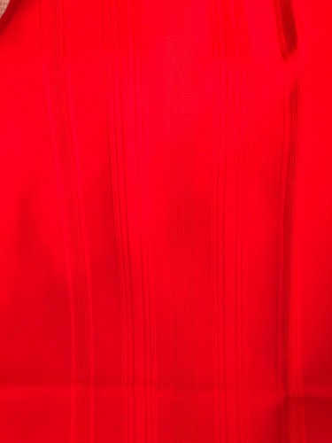 Tovaglia ~ ovale ~ rossa su righe rosse ~ 57" x 67" - Foto 2 di 2