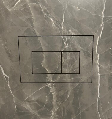 Hidden flush button for Geberit SIGMA