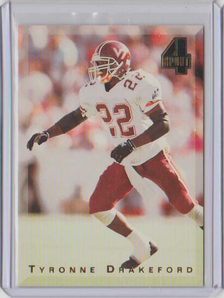 1994, Tyronne Drakeford, San Francisco 49ers, Signed, Autographed, Classic Football Card, Card # 54, 1994, Tyronne Drakeford, San Francisco 49ers, Signed, Autographed, Classic Football Card, Card # 54,