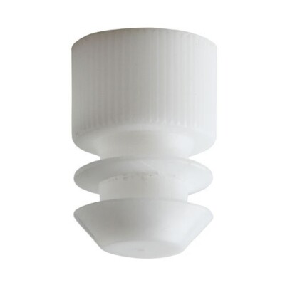 Test Tube Cap, Flange Type, 12mm, White, Karter Scientific 207R2 (Pack 1000)