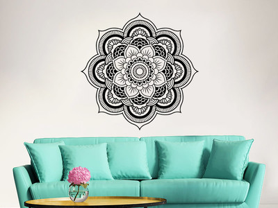 Mandala Wall Decal Yoga Vinyl Sticker Decal Namaste Lotus Boho Bedroom ...