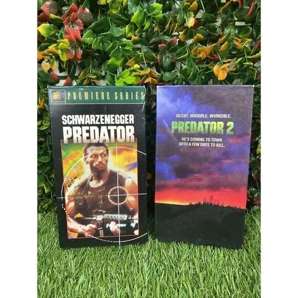 Predator 1 and 2 VHS 1988 1991 Arnold Schwarzenegger Danny Glover CBS FOX Foto 3 de 3