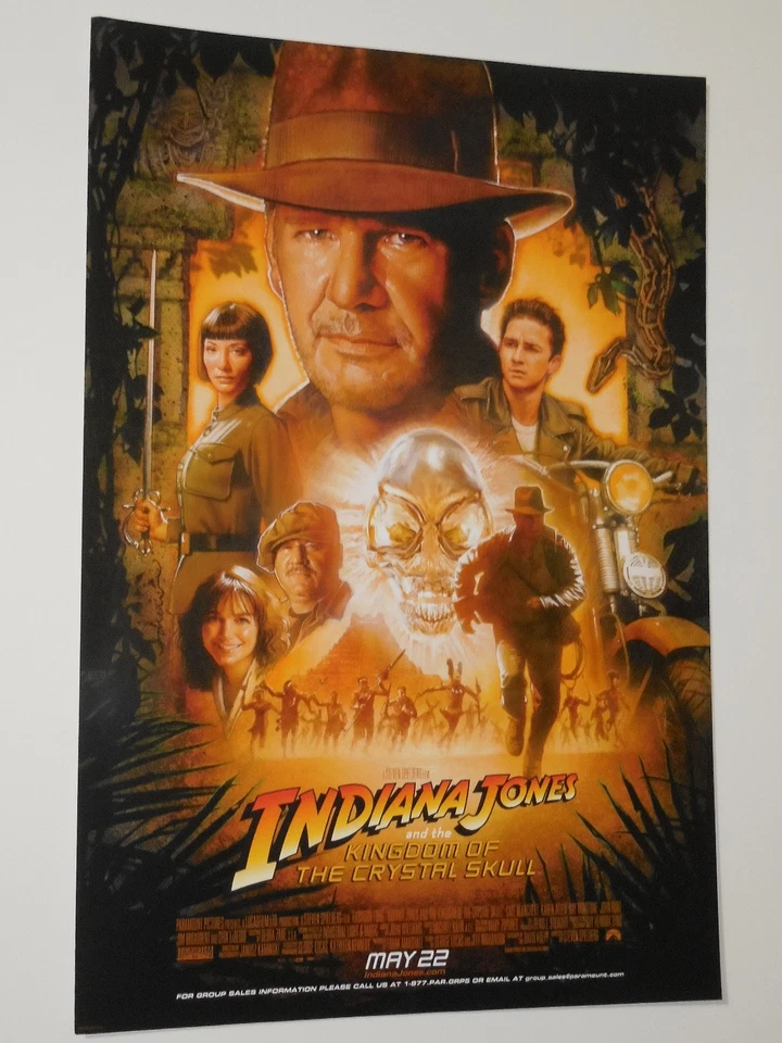 Indiana Jones and the Kingdom of the Crystal Skull 13.5x20 PROMO MOVIE POSTER