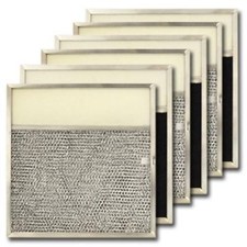 Range Hood Grease Carbon Lens Filters 11-1/2" x 11-3/4" x 3/8" - 4" Lens 6 Pack