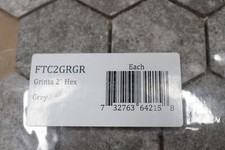  10-Pk Porcelain Mosaic Tiles 2" Hex Grey 11.13" x 12.5" FTC2GRGR