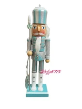 Christmas Nutcracker Candy Land Pastel 14” NEW Blue Cupcake Decor Peppermint