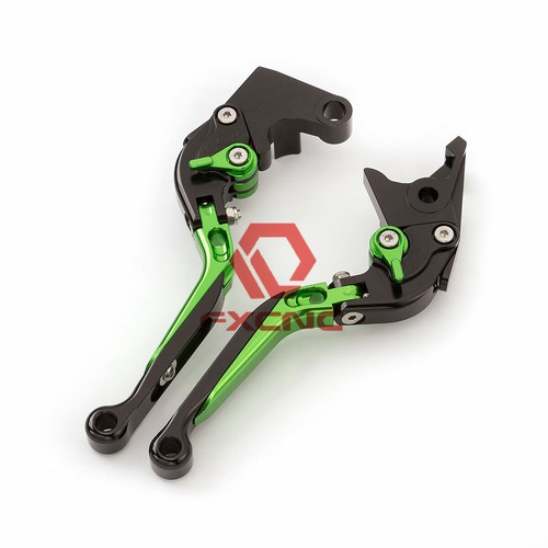 CNC Fold Extending Clutch Brake Levers+Grips For Kawasaki NINJA 1000 NINJA 650R - Picture 2 of 9