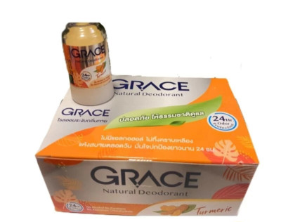 12 X Grace Thai Crystal Deodorant Stick 24 Hour Natural Deodorant Stick 70 grams
