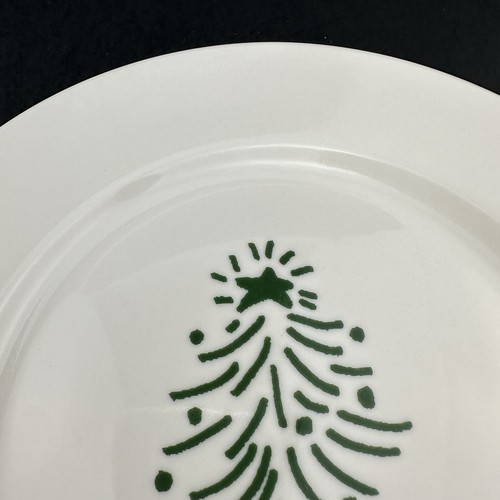 Crate & Barrel Green Christmas Tree Dessert Plates (8) Trish Richman Mint Cond. - Picture 9 of 19