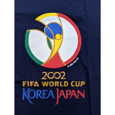 NWOT NEW! Vintage 2002 FIFA World Cup Korea Japan Blue Shirt Sz 95