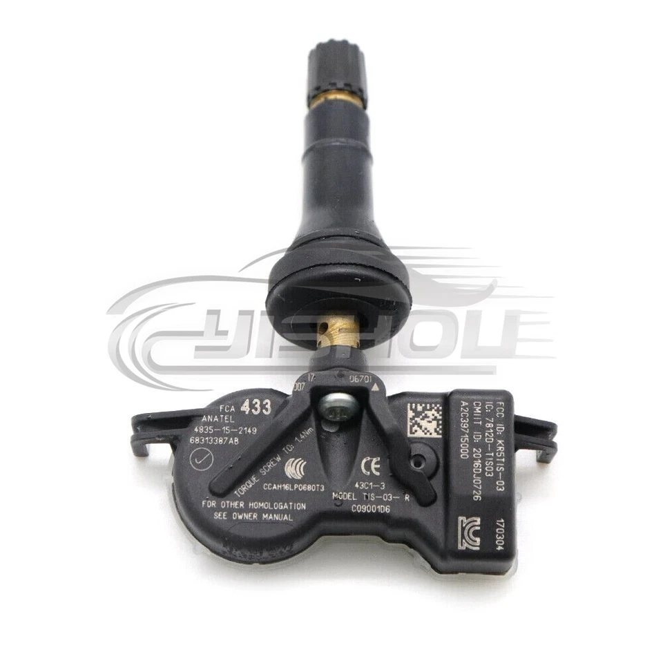 Nuevo sensor de presión de neumáticos 4X 68313387AB TPMS para 17-21 CHRYSLER PACIFICA 433 MHz Foto 4 de 4