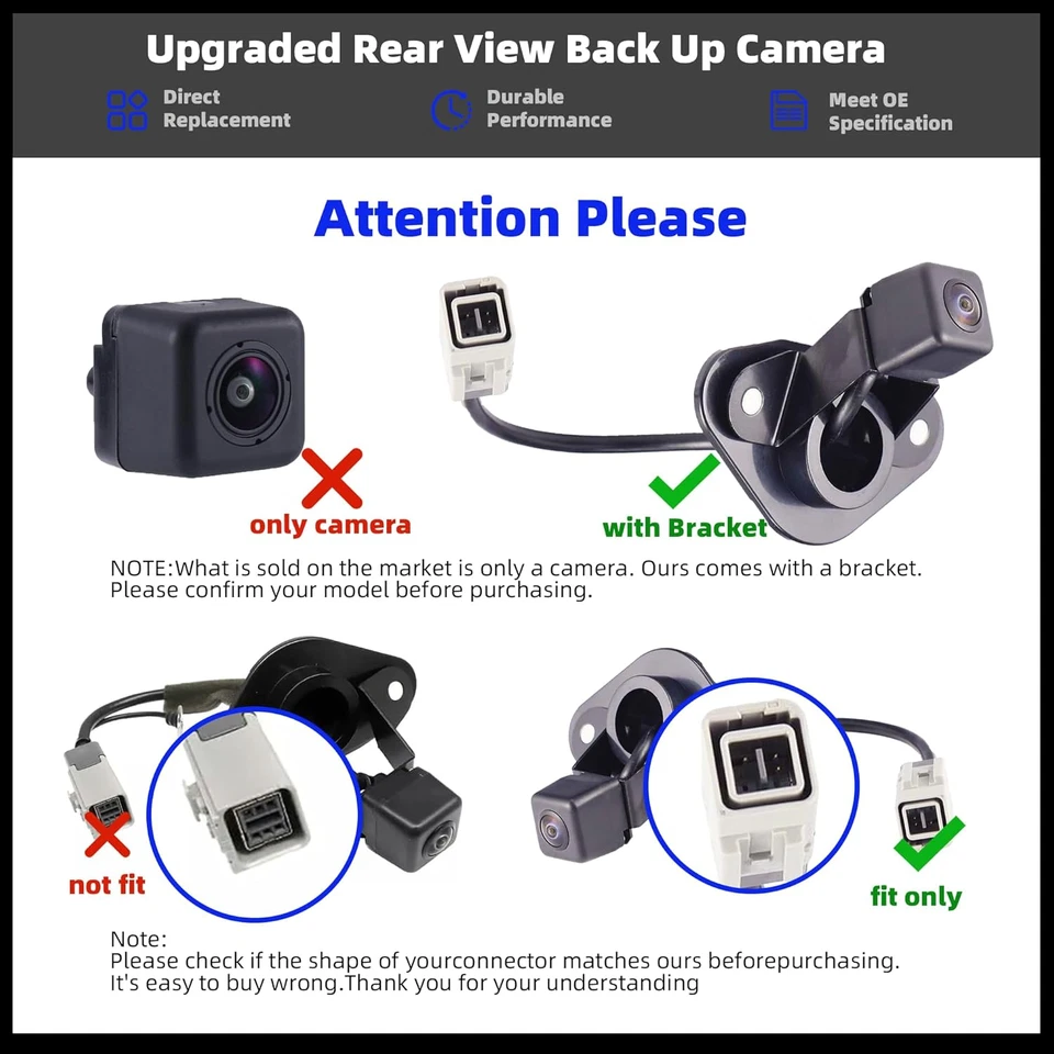 Back up Camera W/Bracket Compatible with Subaru Legacy Outback 2010 2011 2012 20 - Image 4 of 4
