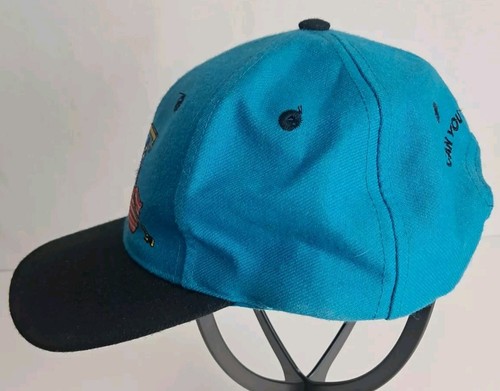 Hockey USA vs. Canada Turcotte Can You Handle It? Blue SnapBack Hat Cap Vintage - Picture 4 of 6