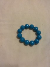 blue beaded stretch bracelet