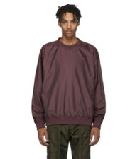 Rare NWT FEAR OF GOD Sixth Collection Nylon Crewneck Sweatshirt Merlot sz M