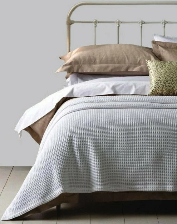 Waffle Blanket Bedspread 100% Cotton Single Bed Soft Textured Throw 175 x  225cm | eBay