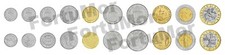 San Marino UNC, COIN, 10 PCS SET, 1 2 5 10 20 50 100 200 500 1000 Lire 1973 1997