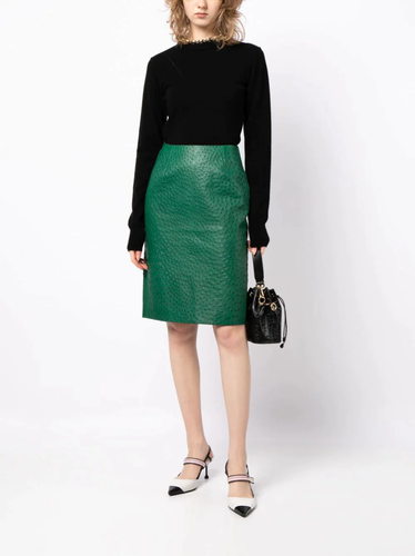 Leather Pencil Skirt - Picture 2 of 5
