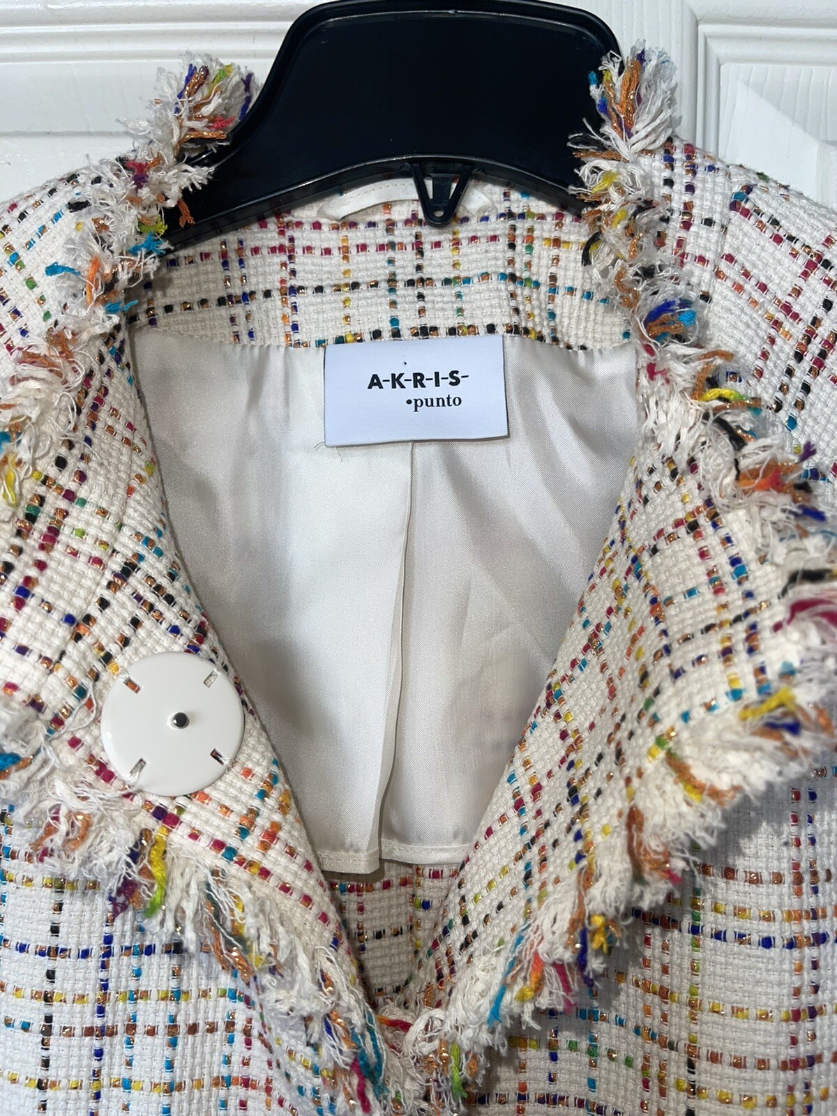 Akris women’s punto tweeted egg shape Jacket. Us 6. Sold Out! HTF! image 7