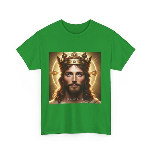 Camiseta Jesus is King Unisex Algodón Pesado, Camisa Cristiana, Camiseta Fe, Religiosa - Imagen 36 de 49