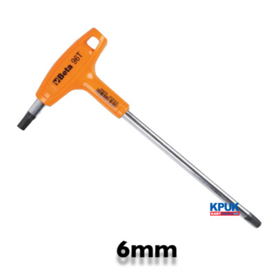 Beta Tools T Bar 6.0mm Allen Key Orange Handle 96T Brand New Kart Parts UK