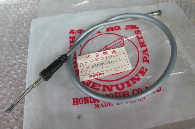 HONDA CB200 CB125S CB200T FRONT BRAKE CABLE DISC 45450-354-700 GENUINE NOS JAPAN Foto 2 de 4