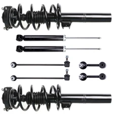 8 Pieces Front & Rear Complete Struts Sway Bars For VW Jetta Passat Rabbit