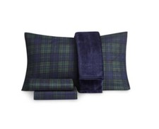 Jessica Sanders Holiday Microfiber 4-Pc. Twin Sheet Set and Throw Bundle