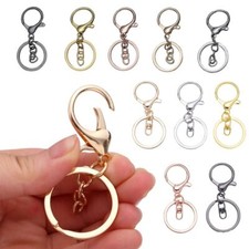 20Pcs Snap Hook Clips Key Ring Metal Key Chain Jewelry Supplies Clasp Hooks