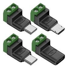 USB C Cable Adapter Male 2 Pin Quick Connection Head Solderless Type