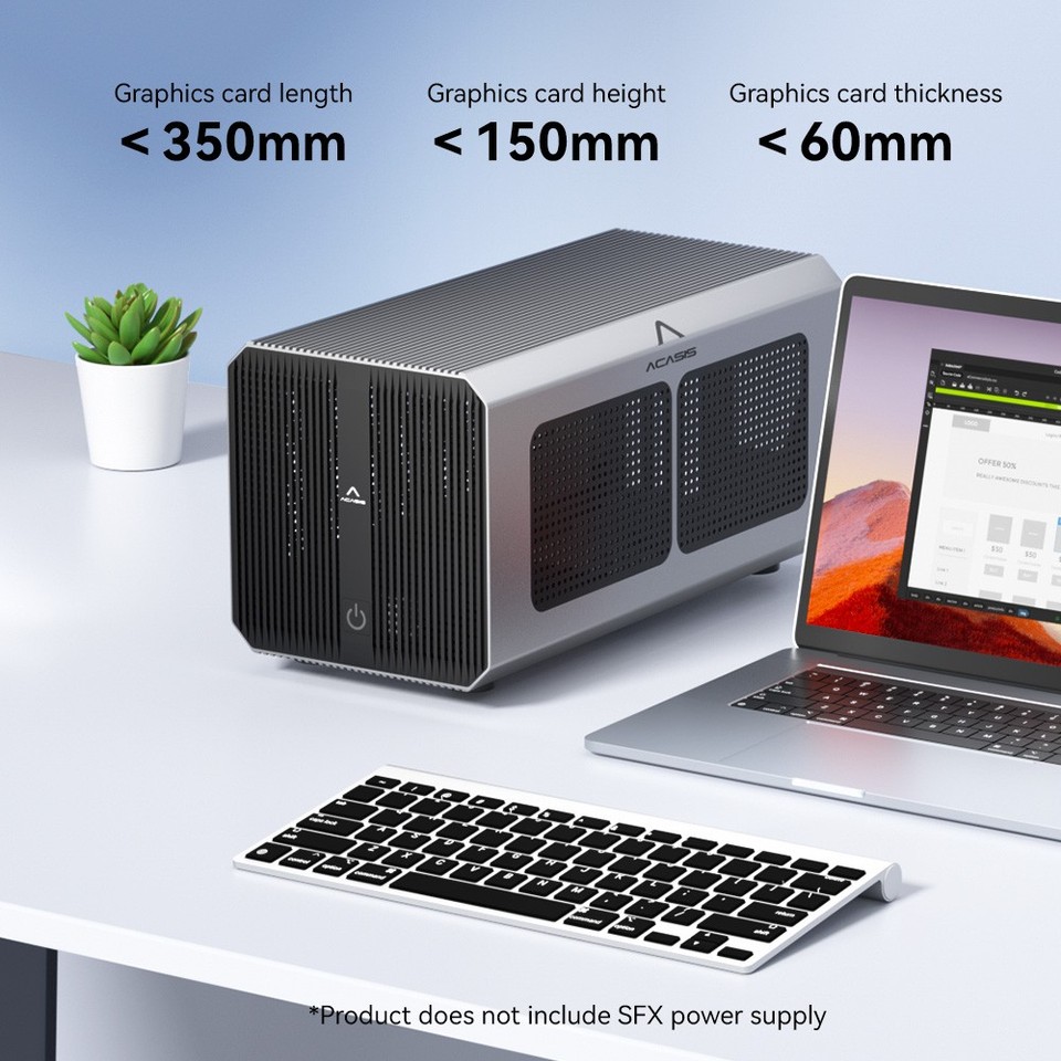 Th4p4 Egpu Acasis Thunderbolt 4 eGPU Dock 40Gbps for Video Editing 3D Rendering ...