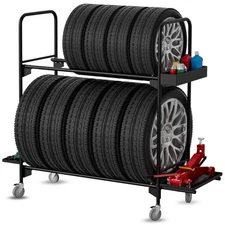 EROTASH Rolling Tire Rack for Garage,Tire Storage Rack, Heavy-Duty Wheel Rack...
