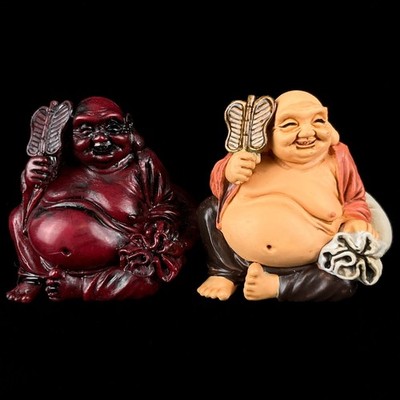 Vintage Kaiyodo Fukujin Netsuke Hotei Lucky God Strap Figure Japan Import Buddha