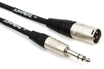 JUMPERZ JBTRSXM-10 Blue Line Patch Cable - 10' TRS-XLRM
