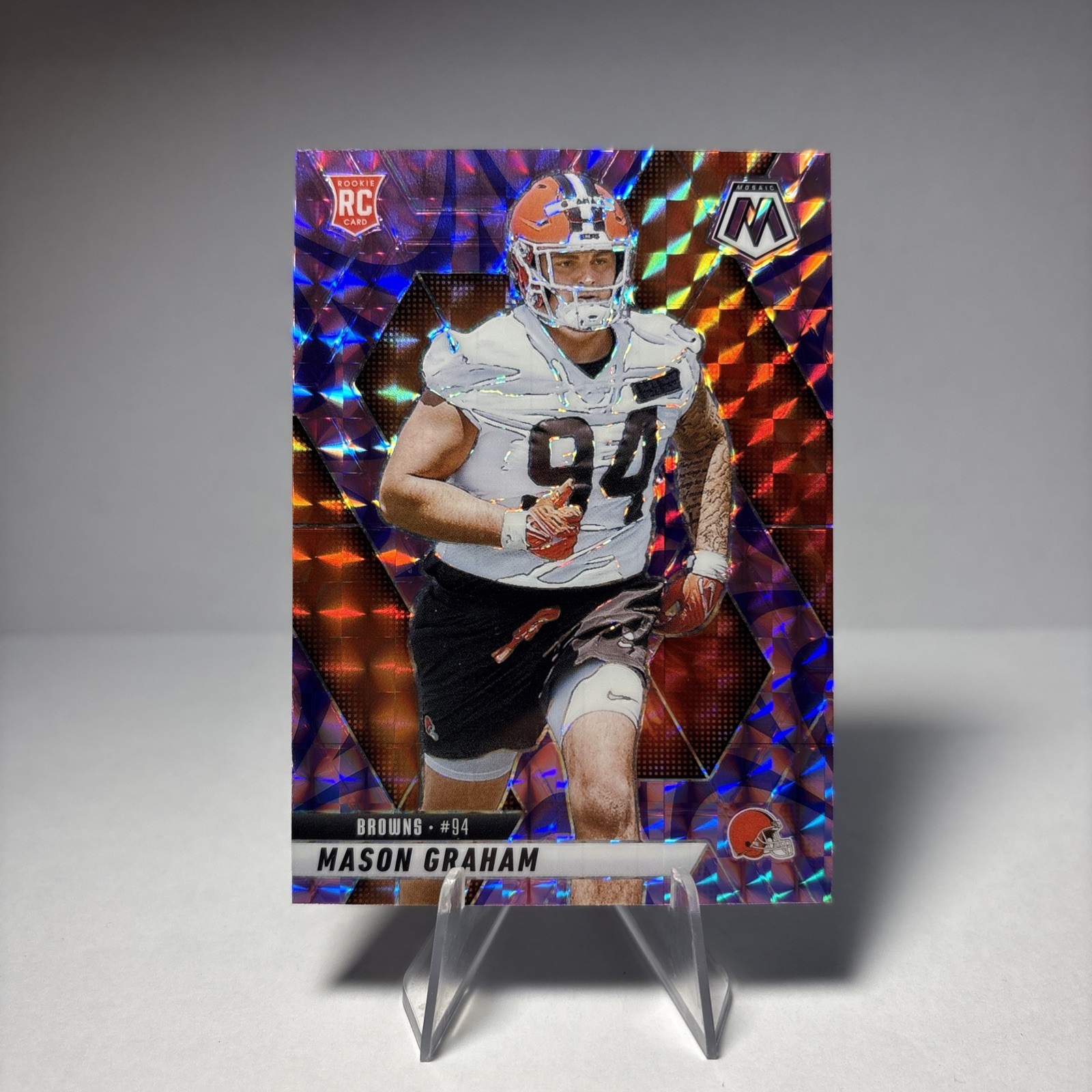 2025 Panini Mosaic - Mason Graham #311 (RC) Purple Reactive Mosaic Prizm 🔥