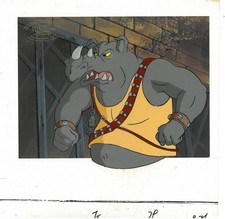 Rocksteady of (TMNT) Turtles- Original Production Cel with MWS Seal-S13-13