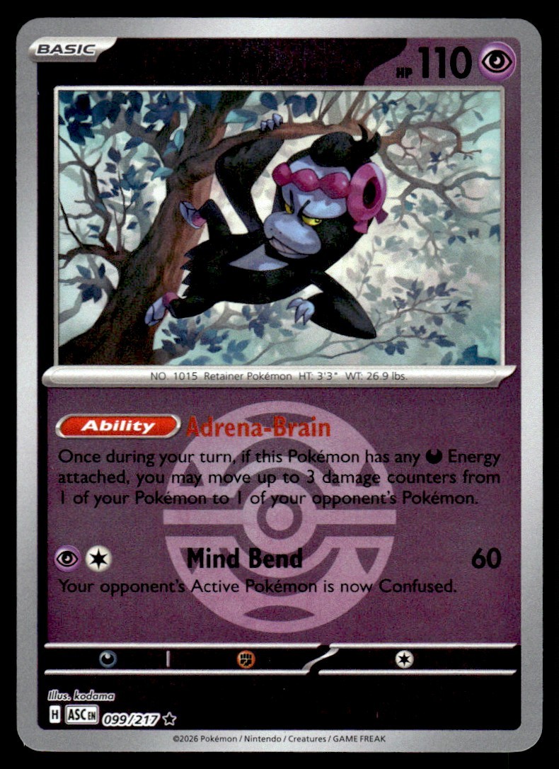 2026 Ascended Heroes Munkidori Rare/Holo #99