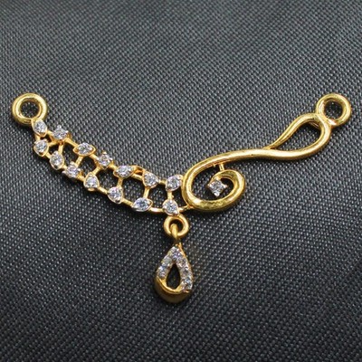 22 Carat Dazzling Gold Religious Pendant Artisan Necklace, 2.2 Inches, 1.91g